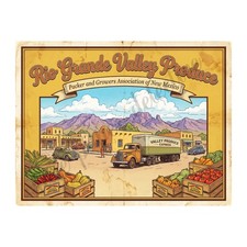 Rio Grande Valley Produce 1950s Retro Style Fruit Crate Label 8