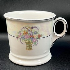 Z. S. & Co. Bavaria Germany Shaving Mug Iridescent Luster Glaze & Flower Basket picture