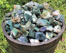 1 Natural Rough Moss Agate Rock Stone (Crystal Healing Raw) picture