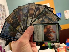 mtg - a multi-listing called Bob, various blue/white/green cards picture