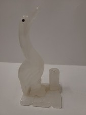 Antique White Glass Duck Figurine picture