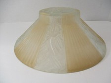 Vintage Frosted Peach Beige Glass 11.5