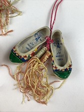 Vtg Korean Souvenir Ornament Lot 7 pc Mascot Shoes Drum Hat Lucky Pouch Folk Art picture
