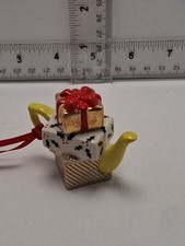 Vintage 1995 Paul Cardew Design Tiny Miniature Stack of Gifts Presents Teapot... picture