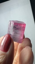 Pink  tourmaline  terminated on top, very nice color, from Aricanga mine -MG picture