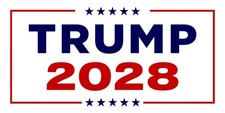 TRUMP 2028 BUMPER STICKER 3.75