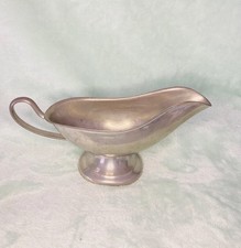 Colonial Pewter - Vintage Gravy Boat with Dented Base picture