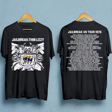Thin Lizzy band 2 sides black T-shirt short sleeve All sizes XA190 picture