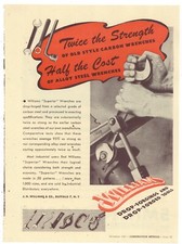 1947 J.H. Williams & Co. Ad: Superior Wrenches & Tools of Buffalo, New York picture