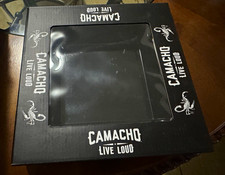 Camacho Live Loud Black Square Cigar Ashtray w/ Scorpion Logo picture