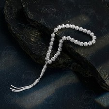 925 Sterling Silver Turkish Islamic Prayer Beads Rosary Tasbeeh Misbaha picture