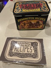 Remington Recipe Cards Tin and Unopened Recipe Cards NOS picture