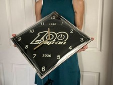 Vtg Snap On Tools Pam Style Bubble Glass Clock Light Sign Mechanic 100 Years picture