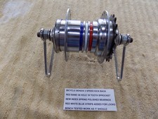 BICYCLE BENDIX 2 SPEED KICK BACK HUB RED BAND 36 HOLE REBUILT NEW INDEX SPRING 7 picture