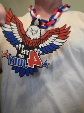 Red White Blue Hype Chain Bald Eagle America 4th of July Patriotic 3D picture