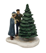 2001 Hawthorne Village Mr.& Mrs. Kinkade Christmas Tree Shopping Accessory picture