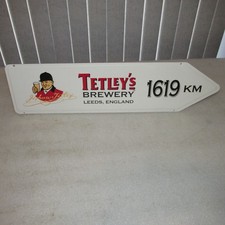 Tetley's Brewery SIGN arrow tin Leeds England 23