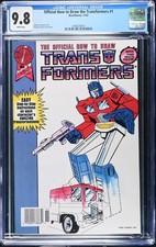 Official How to Draw the Transformers #1 CGC 9.8 - WP - NM/MT - Blackthorne 1987 picture