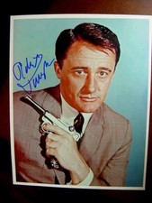  RARE STILL. ROBERT VAUGHN SIGNED picture