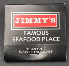 Jimmy's Famous Seafood Place Restaurant Matchbook Baltimore MD Full 30 Unstruck picture
