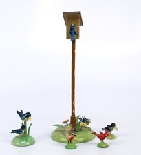 Erzgebirge Wendt & Kuhn German Birdhouse, Birds LOT picture