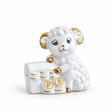 2027 Year of Goat Ceramic Sheep Figurine Money Coins Wealth Zodiac Gift Decor 🐑 picture