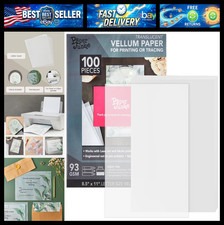 Paper Junkie Vellum Paper - 8.5 x 11 in, 100 Sheets White Translucent & Transpar picture