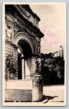 Vintage 1952 Caracas, Venezuela El Calvario Park Entrance Postcard RPPC picture