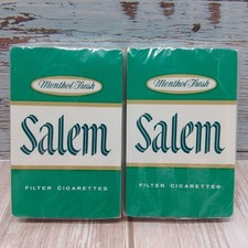 Lot of 2 Vintage Playing Card Decks Salem Cigarettes Promo Made In USA (NEW) picture