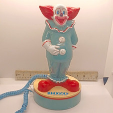 TeleMania Bozo the Clown Corded Telephone Tone/Pulse Dialer 1988 picture