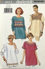 Butterick Fast and Easy 4015 Womens Top Pattern Size 12-16 Uncut picture