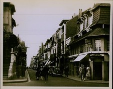 GA16 1921 Original Photo FRANCE LE TOUQUET Picturesque Quaint Street Small Shops picture