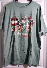 Disneyland Mickey & Minnie 'TIS THE SEASON Holiday Drinks T-Shirt 2X picture