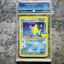 Shining Magikarp 66/64 Celebrations 25th Anniv GetGraded 10 Art Label Pokemon picture