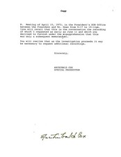 SIGNED BY ARCHIBALD COX - Letter with COX's Original Signature Watergate Content picture