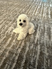 Stone Critters Littles WHITE POODLE DOG Figurine SCL-032 (2