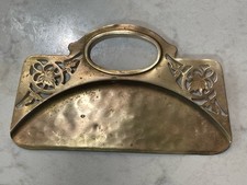 VINTAGE BRASS SILENT BUTLER CRUNB TRAY ♡ 7 INCHES X 4 INCHES  picture