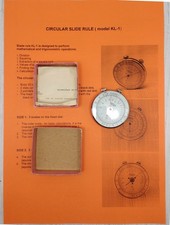 KL-1 circular slide rule USSR Soviet complete set box English manual calculator picture
