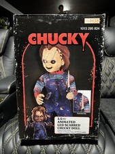 NEW 2025 Home Depot 3.5 Ft ANIMATED CHUCKY DOLL Halloween Scarred Chucky picture