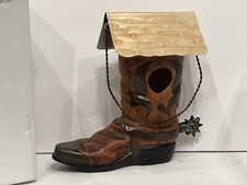 Spoontiques 1980s Cowboy Boot Birdhouse 10
