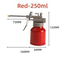 Hand Pump Oiler Can Professional Level 8oz Capacity with Metal Long Flex Spout picture