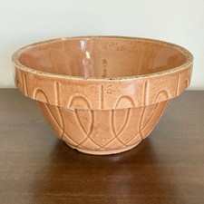 Vintage Watt Ware Loops Stoneware Mixing Bowl Pumpkin #5 USA picture