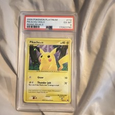 2009 Pokémon Platinum Rising Rivals Pikachu Holo swirl 112/111 PSA 6 picture