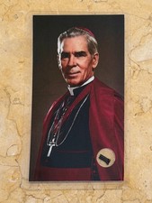Blessed Fulton Sheen Relic Prayer Card - Laminated picture