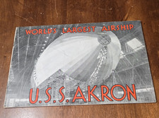 1931 World's Largest Airship USS AKRON OHIO Illustrated Goodyear Zeppelin Rare picture