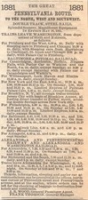 Pennsylvania Route To NW & SW Frank Thomson 1881 Washington DC Clipping TAJ8-H8 picture