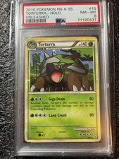 Pokémon 2010 HGSS Unleashed Torterra Cosmos Holo #10 PSA 8 Pop 37 picture