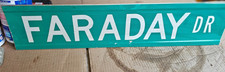 Vintage FARADAY  Gas Oil  Relective St Louis Co Metal Road Street Sign 30