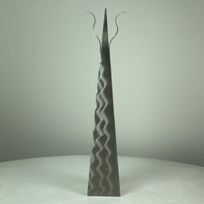 Brushed Stainless Steel Handmade Artist Post Modern Sculptural Vase Signed 2003 picture