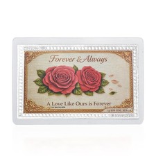 Valentine Special Deal 999 Fine Silver Forever & Always Emboss Sheet 1g picture